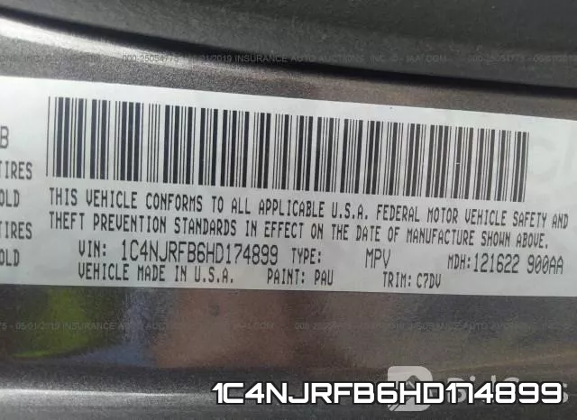 1C4NJRFB6HD174899 фото 10