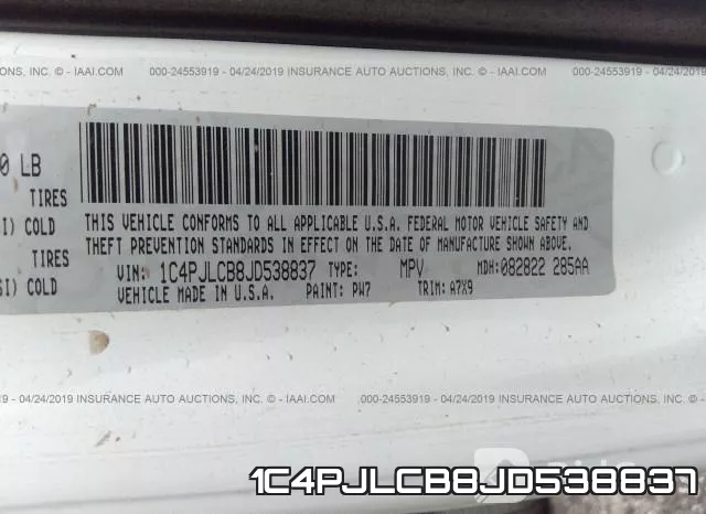 1C4PJLCB8JD538837 фото 10