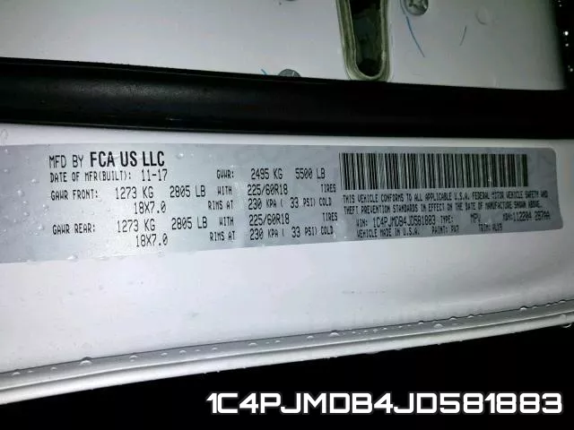 1C4PJMDB4JD581883 фото 2