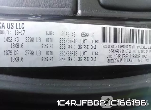 1C4RJFBG2JC166196 фото 10