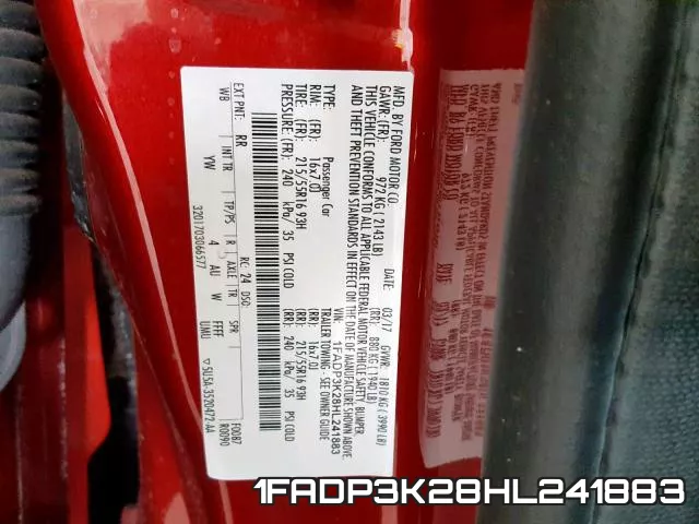 1FADP3K28HL241883 фото 2