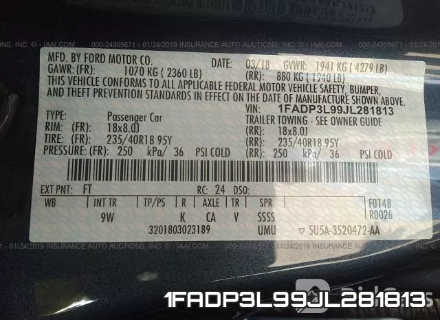 1FADP3L99JL281813 фото 10