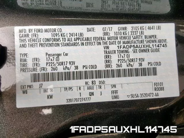 1FADP5AUXHL114745 фото 2