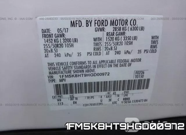1FM5K8HT9HGD00972 фото 10