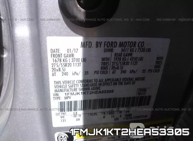 1FMJK1KT2HEA53305 фото 10