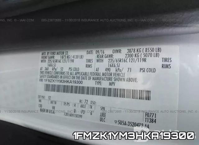 1FMZK1YM3HKA19300 фото 9