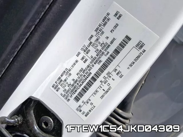 1FTEW1C54JKD04309 фото 2