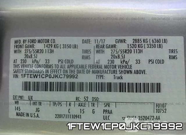1FTEW1CP0JKC79992 фото 10