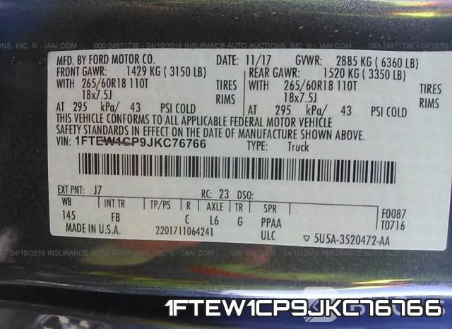 1FTEW1CP9JKC76766 фото 10