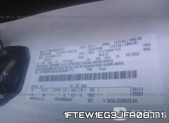 1FTEW1EG3JFA08771 фото 10
