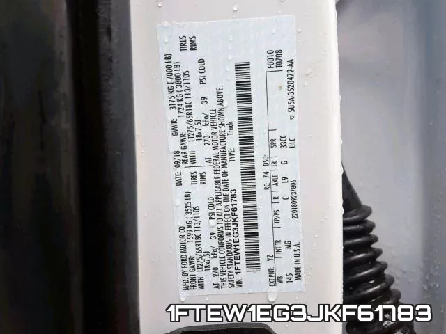 1FTEW1EG3JKF61783 фото 2