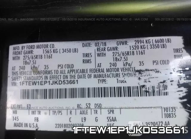1FTEW1EP1JKD53661 фото 10