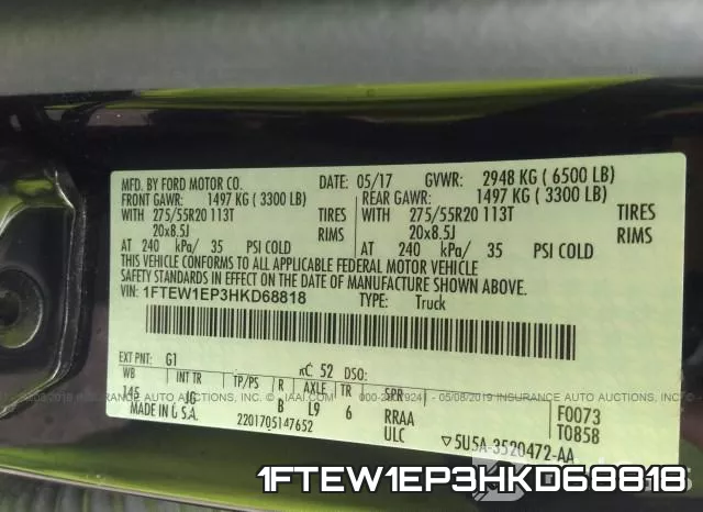 1FTEW1EP3HKD68818 фото 10
