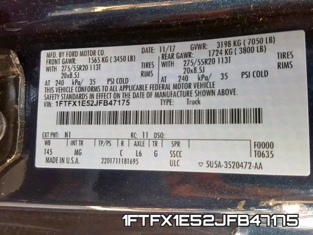 1FTFX1E52JFB47175 фото 2
