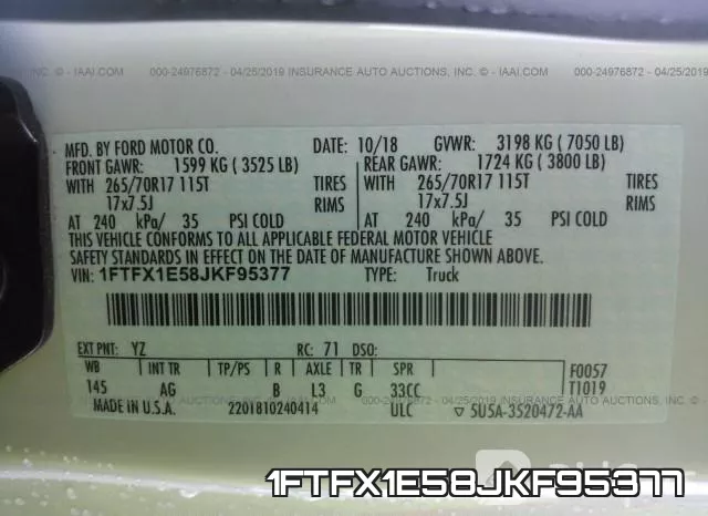 1FTFX1E58JKF95377 фото 10