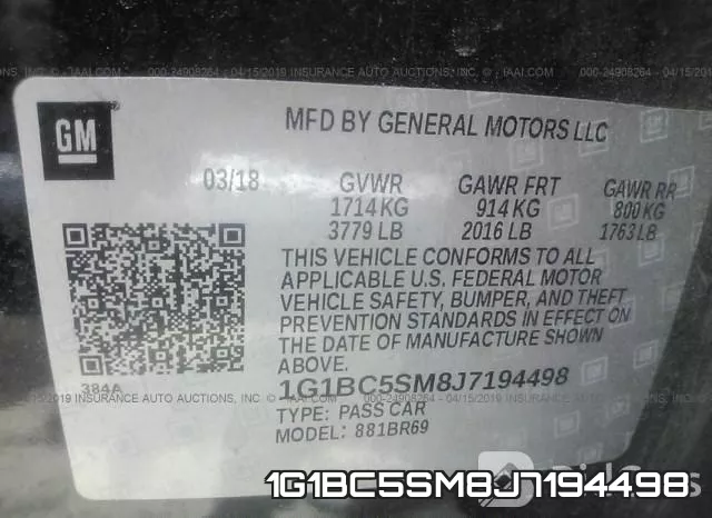 1G1BC5SM8J7194498 фото 10
