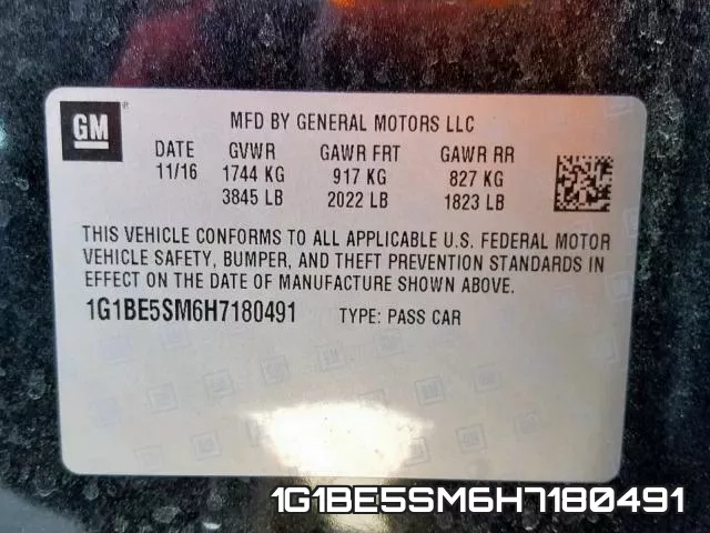 1G1BE5SM6H7180491 фото 2