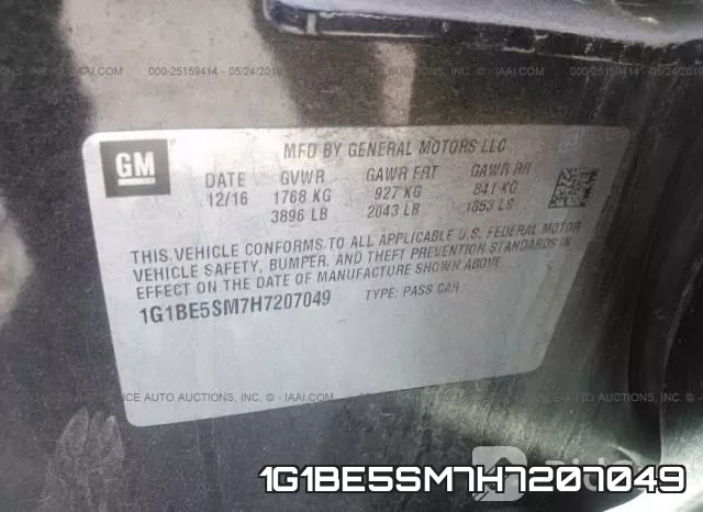 1G1BE5SM7H7207049 фото 10