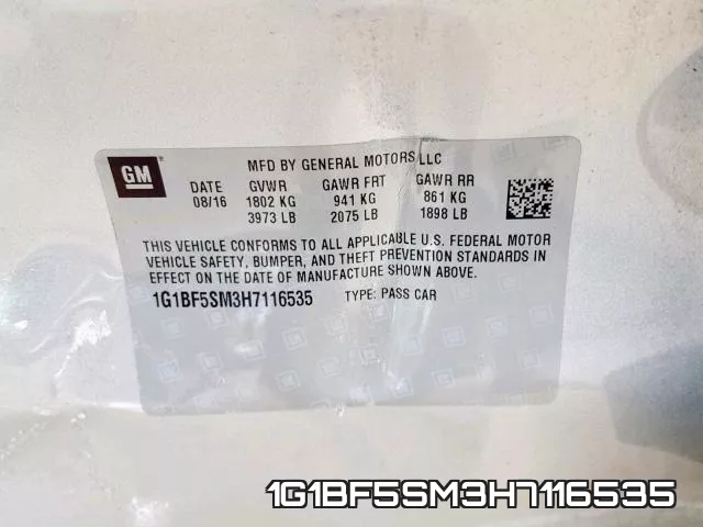 1G1BF5SM3H7116535 фото 2