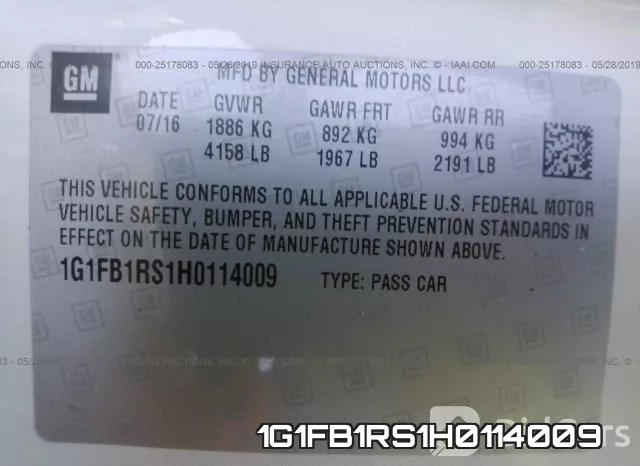 1G1FB1RS1H0114009 фото 10