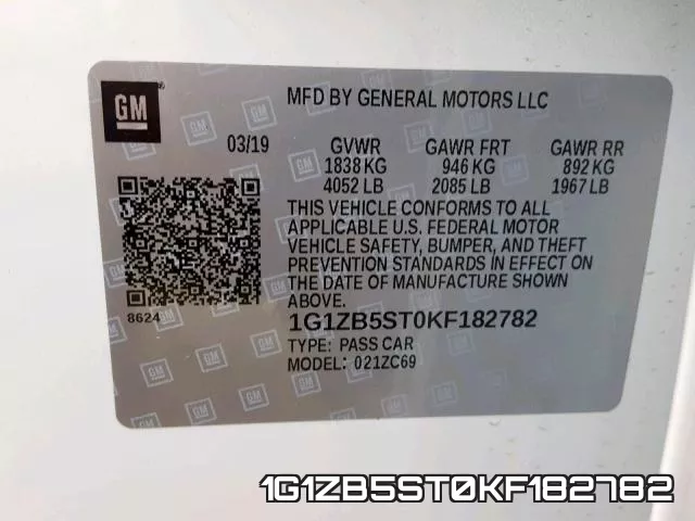 1G1ZB5ST0KF182782 фото 2