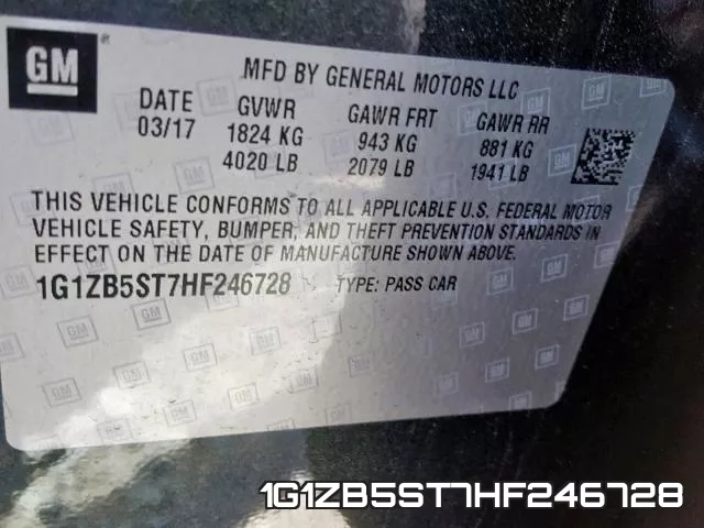 1G1ZB5ST7HF246728 фото 2