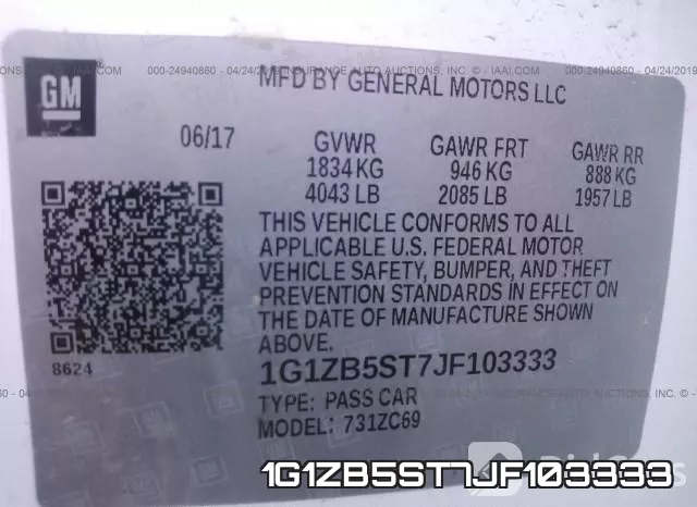 1G1ZB5ST7JF103333 фото 10
