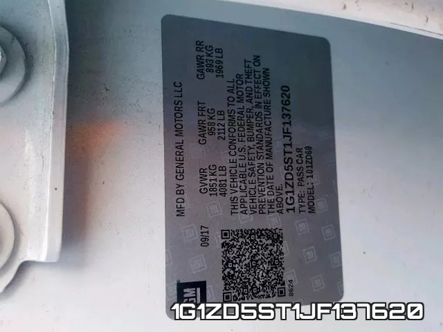 1G1ZD5ST1JF137620 фото 2