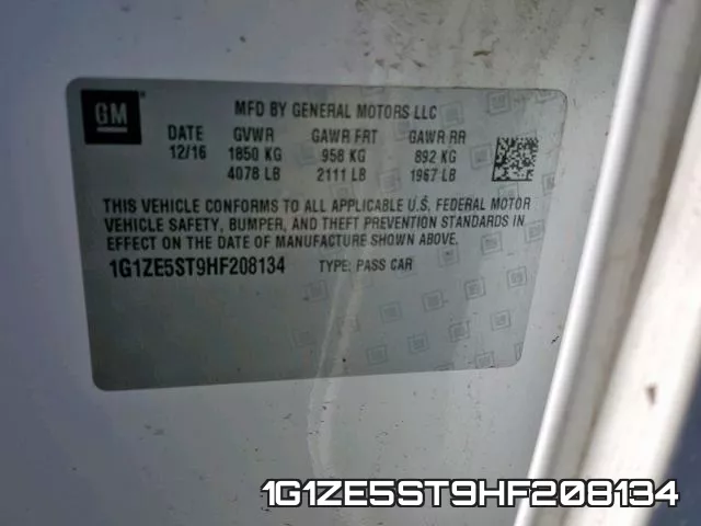 1G1ZE5ST9HF208134 фото 2