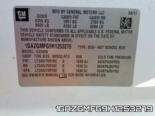 1GAZGMFG9H1253279 фото 2