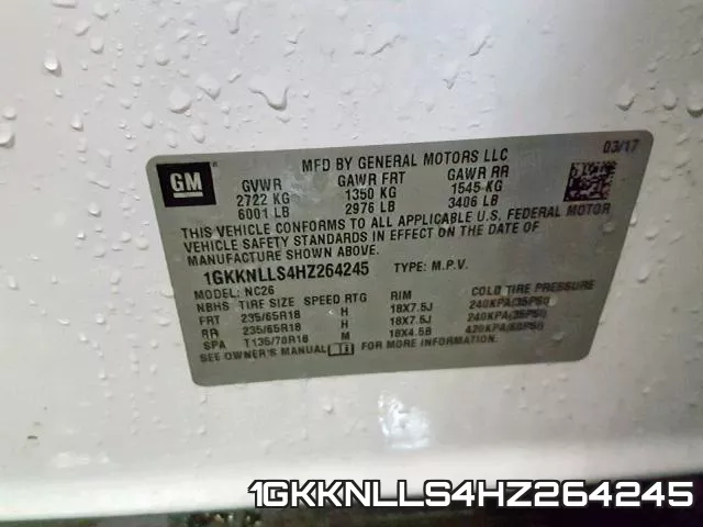 1GKKNLLS4HZ264245 фото 2