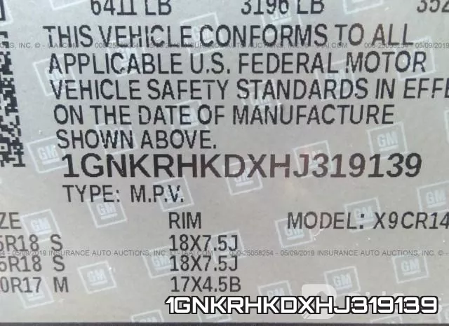 1GNKRHKDXHJ319139 фото 10