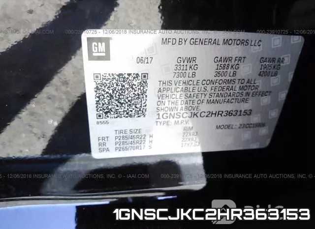 1GNSCJKC2HR363153 фото 10