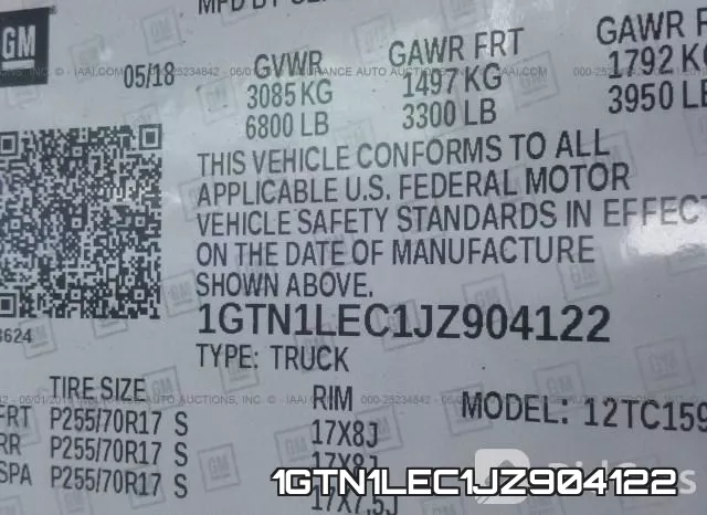 1GTN1LEC1JZ904122 фото 10