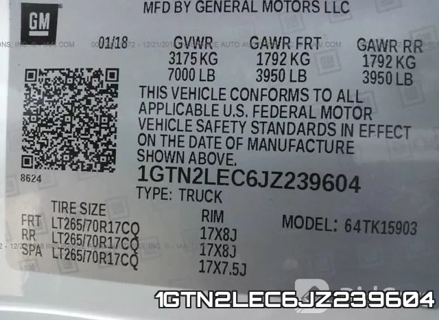 1GTN2LEC6JZ239604 фото 9