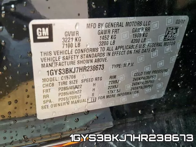 1GYS3BKJ7HR238673 фото 2