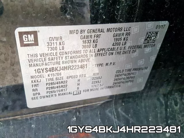 1GYS4BKJ4HR223481 фото 2