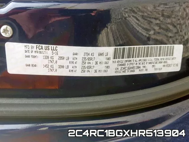 2C4RC1BGXHR513904 фото 2