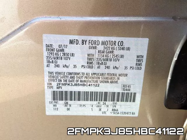 2FMPK3J85HBC41122 фото 2
