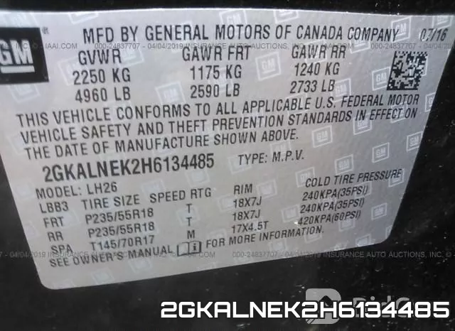 2GKALNEK2H6134485 фото 9