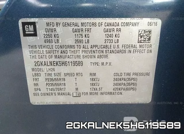 2GKALNEK5H6119589 фото 10