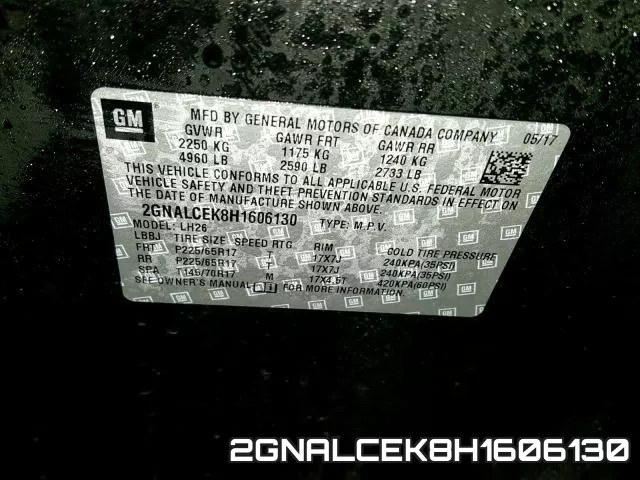 2GNALCEK8H1606130 фото 2