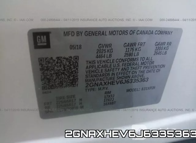 2GNAXHEV6J6335363 фото 10