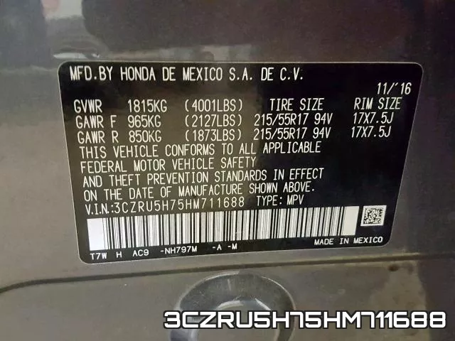 3CZRU5H75HM711688 фото 2