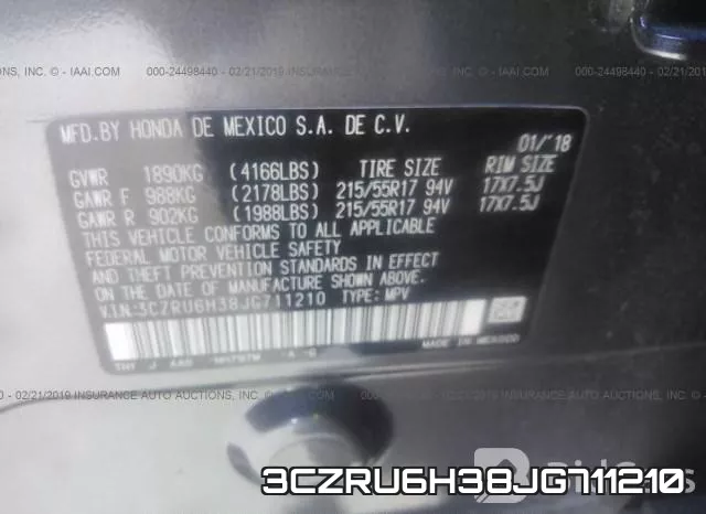 3CZRU6H38JG711210 фото 9