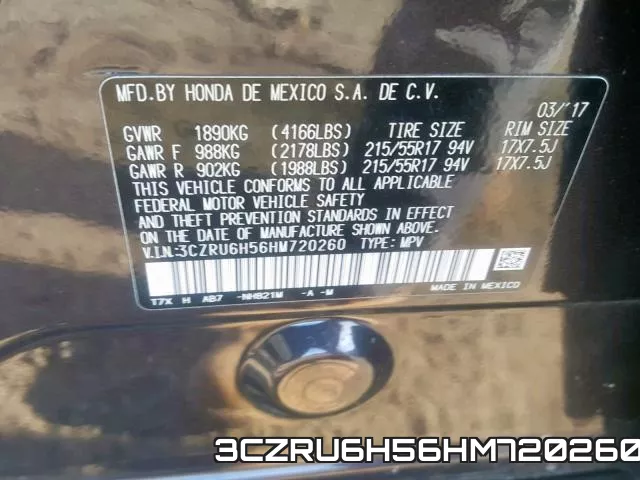 3CZRU6H56HM720260 фото 2