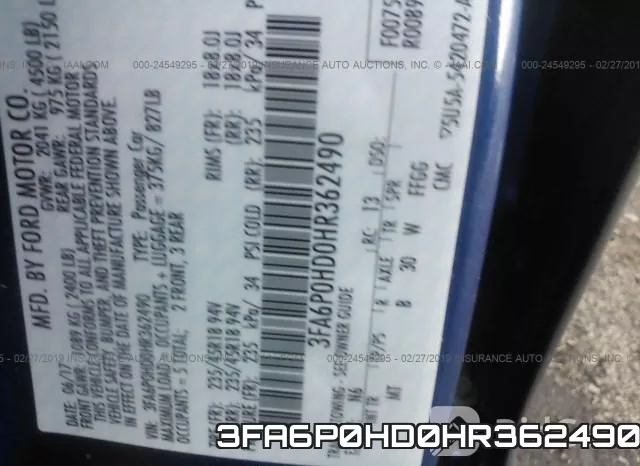 3FA6P0HD0HR362490 фото 10
