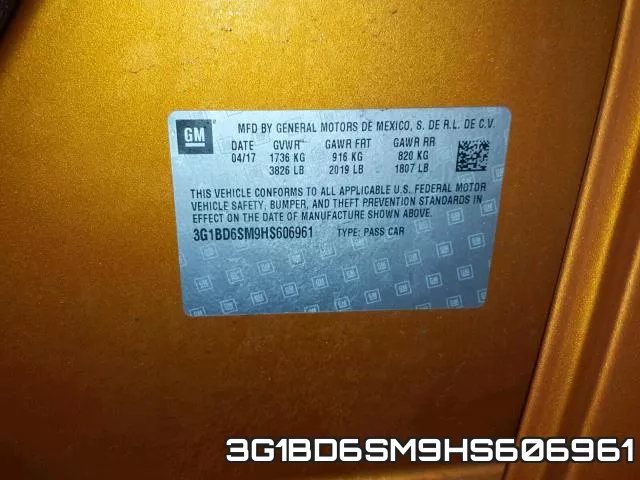3G1BD6SM9HS606961 фото 2
