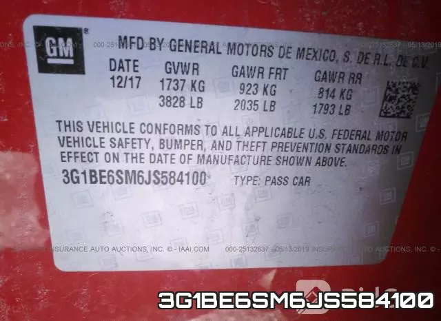 3G1BE6SM6JS584100 фото 10