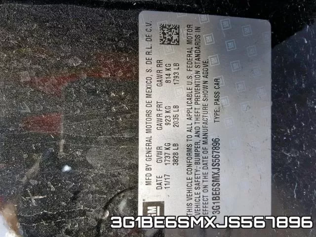3G1BE6SMXJS567896 фото 2